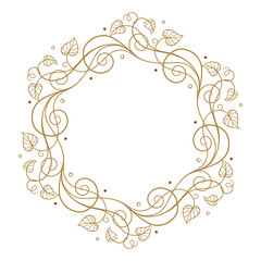 An Elegant vintage style floral wreath, perfect for a variety of invitations, cards, or decorative purposes
