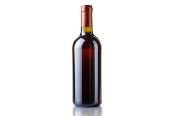 Obraz premium red wine bottle isolated on white