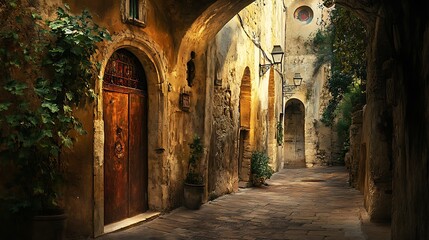 Obraz premium Award-Winning Travel Photography of an Ancient Street Scene