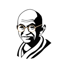 mahatma, gandhi, clip art, illustration, vector, face, india, day, national, holiday, design, drawing, banner, october, poster, watercolor, logo, symbol, indian, independent, republic