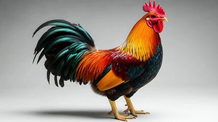 Fototapeta premium A chicken with brown and golden feathers