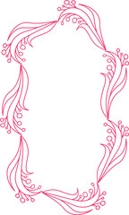 Floral Wreaths and Leaves Wedding Decoration Illustration
