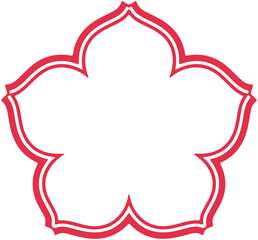 Japanese Flower Title Frame
