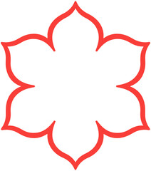 Sakura shape line icon