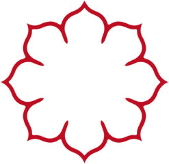 Sakura shape line icon