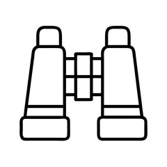 binoculars icon, world tourism day line art, tourism icon - simple black line art icon of binoculars, for world tourism daycelebrations. tourism vector art.