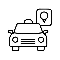 car rental icon icon, world tourism day line art, tourism icon - simple black line art icon of car rental icon, for world tourism daycelebrations. tourism vector art.