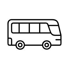 tour bus icon, world tourism day line art, tourism icon - simple black line art icon of tour bus, for world tourism daycelebrations. tourism vector art.