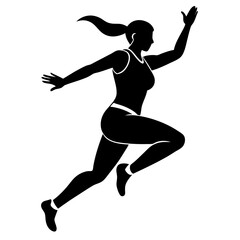 silhouette of a person jumping