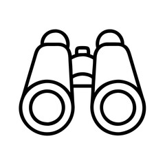 binoculars icon, world tourism day line art, tourism icon - simple black line art icon of binoculars, for world tourism daycelebrations. tourism vector art.