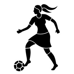 a woman is playing soccer
