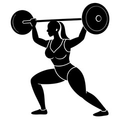 woman lifting weights Olympic