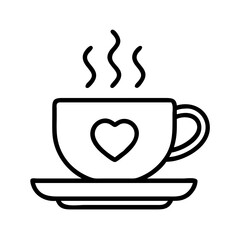cozy coffee corner icon, coffee day line art, coffee day icon - simple black line art icon of cozy coffee corner, symbolizing coffee day celebrations. coffee day vector art.