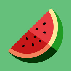 slice of watermelon vector