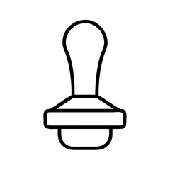 espresso tamper icon, coffee day line art, coffee day icon - simple black line art icon of espresso tamper, symbolizing coffee day celebrations. coffee day vector art.