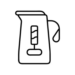 milk frother icon, coffee day line art, coffee day icon - simple black line art icon of milk frother, symbolizing coffee day celebrations. coffee day vector art.