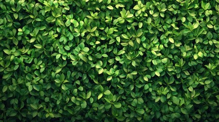 Fototapeta premium Dense variety of green plants forming a natural pattern, symbolizing growth and ecology.