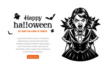Trendy Frightful Halloween Templates and Scary Drawings for Haunted Designs | Fully Editable