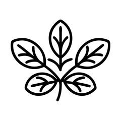 Fototapeta premium fresh herbs icon, vegetarian day line art, vegetarian icon - simple black line art icon of fresh herbs, or vegetarian day celebrations. vegetarian day vector art.