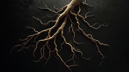 Explore the Intricate Network of 215 Isolated Roots. Nature and Growth Concept