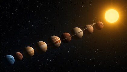 all the planets of the solar system aligned in a straight line