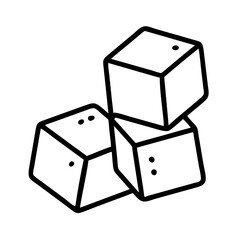 tofu cubes icon, vegetarian day line art, vegetarian icon - simple black line art icon of tofu cubes, or vegetarian day celebrations. vegetarian day vector art.