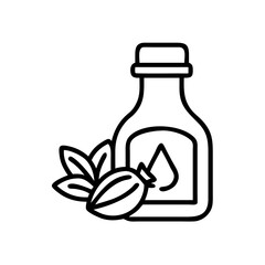 vegan salad dressing bottle icon, vegetarian day line art, vegetarian icon - simple black line art icon of vegan salad dressing bottle, or vegetarian day celebrations. vegetarian day vector art.