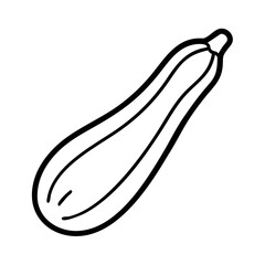 zucchini icon, vegetarian day line art, vegetarian icon - simple black line art icon of zucchini, or vegetarian day celebrations. vegetarian day vector art.
