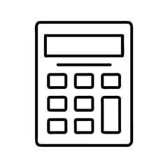 calculator icon, teachers’ day line art, teachers day icon - simple black line art icon of calculator, for teachers’ day celebrations. teachers day vector art.