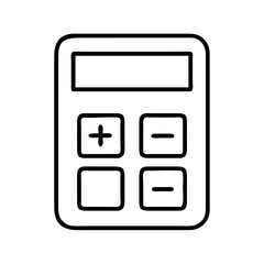 calculator icon, teachers’ day line art, teachers day icon - simple black line art icon of calculator, for teachers’ day celebrations. teachers day vector art.
