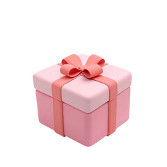 Obraz premium Red and Pink Gift Box 3D Icon
