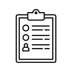 class roster clipboard icon, teachers’ day line art, teachers day icon - simple black line art icon of class roster clipboard, for teachers’ day celebrations. teachers day vector art.