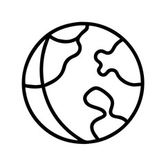 globe icon, teachers’ day line art, teachers day icon - simple black line art icon of globe, for teachers’ day celebrations. teachers day vector art.