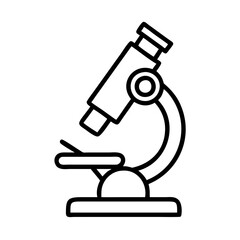 microscope for science teacher icon, teachers’ day line art, teachers day icon - simple black line art icon of microscope for science teacher, for teachers’ day celebrations. teachers day vector art.