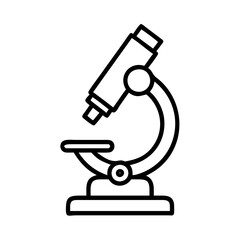microscope for science teacher icon, teachers’ day line art, teachers day icon - simple black line art icon of microscope for science teacher, for teachers’ day celebrations. teachers day vector art.