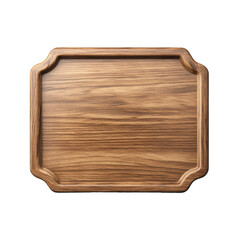 3d rendered wooden sign board isolated on transparent background