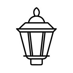 lantern with eerie glow icon, halloween line art, halloween icon - simple black line art icon of lantern with eerie glow, symbolizing topic celebrations. topic vector art.