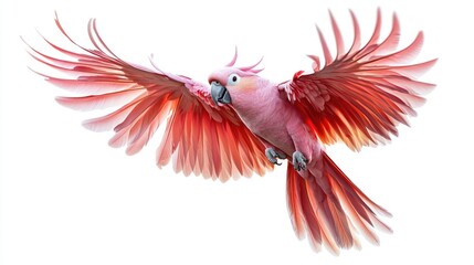 Obraz premium Pink bird in flight