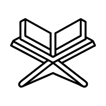 black open book on stand clip art preview