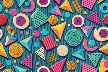 Naklejka premium 90s Retro Background Pattern, Aesthetic Wallpaper, Vintage Design, Grunge Texture, Nostalgic Style, 90s Fashion, 90s Trends, Trippy Background, Psychedelic Art