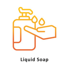 Obraz premium Liquid Soap Vector Gradient Outline Icon. Eps 10 File