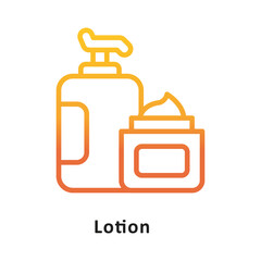 Lotion Vector Gradient Outline Icon. Eps 10 File