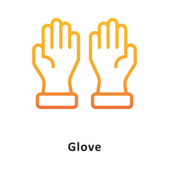 Glove  Vector Gradient Outline Icon. Eps 10 File