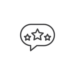 Rating and opinions line icon