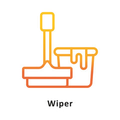 Wiper  Vector Gradient Outline Icon. Eps 10 File
