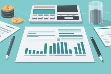 Obraz premium Comparing Personal Loan Interest Rates - Flat Design Illustration