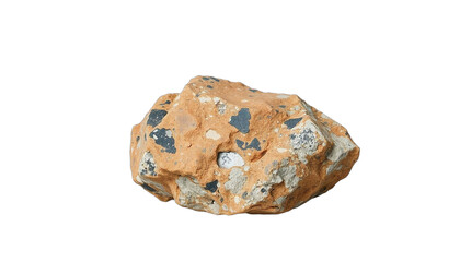 Obraz premium TRANSPARENT PNG ULTRA HD 8K Rhyolite Rock – Igneous Stone with Fine-Grained Texture, Unique Patterns, and Earthy Colors, Isolated on Transparent Background, Ideal for Geology, Design, or Construction
