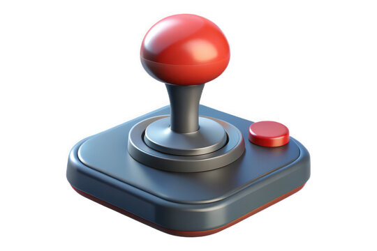 Retro joystick controller designed for arcade gaming with a classic aesthetic and vibrant colors for an engaging gaming experience