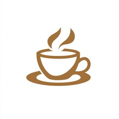 Obraz premium Design of coffee icon logo illustration isolated on white background