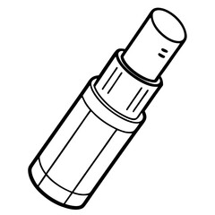 lipstick outline vector illustration 